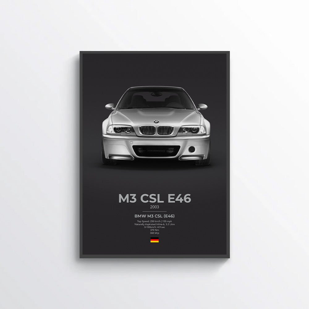 BMW E46 M3 CSL Poster