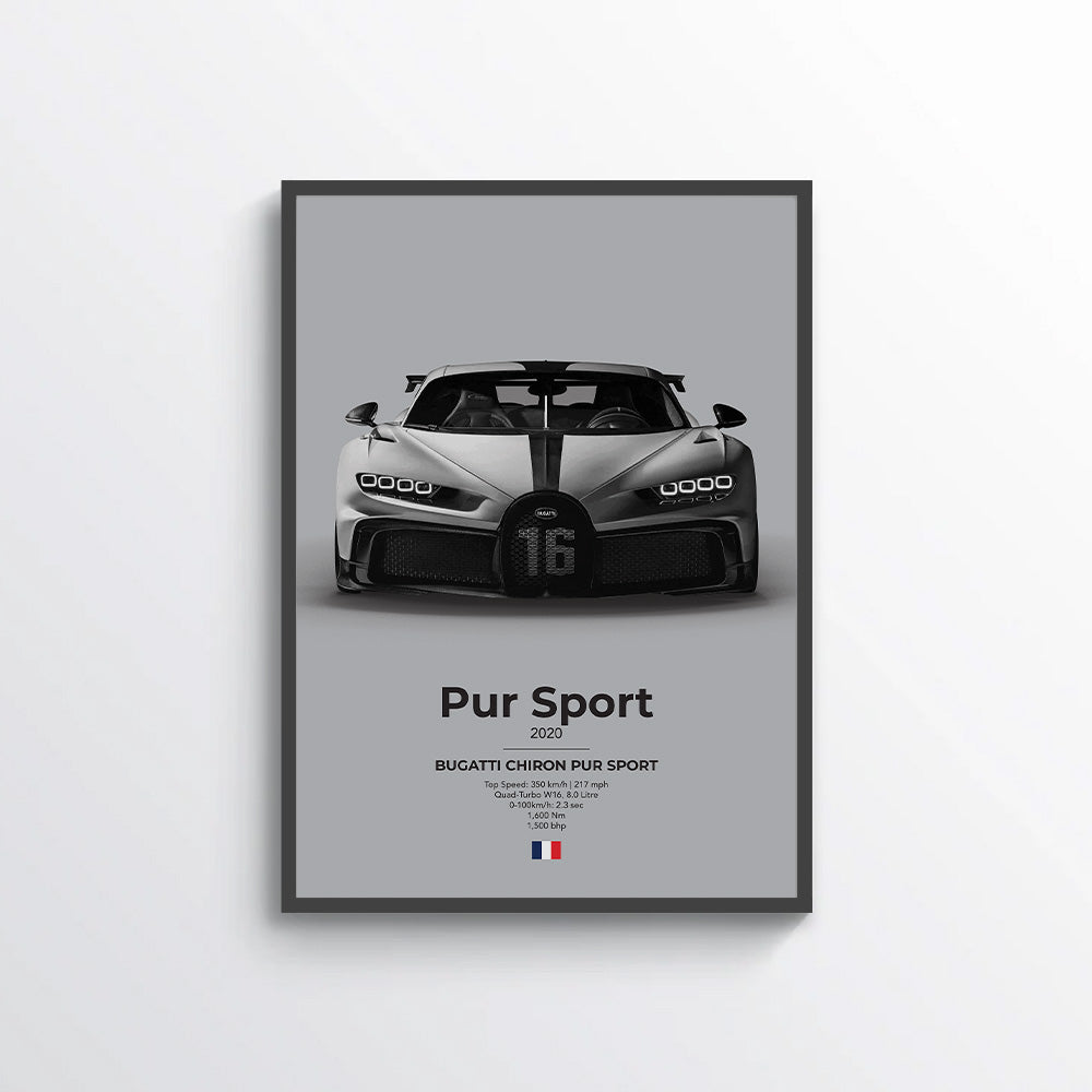 Bugatti Chiron Pur Sport Poster