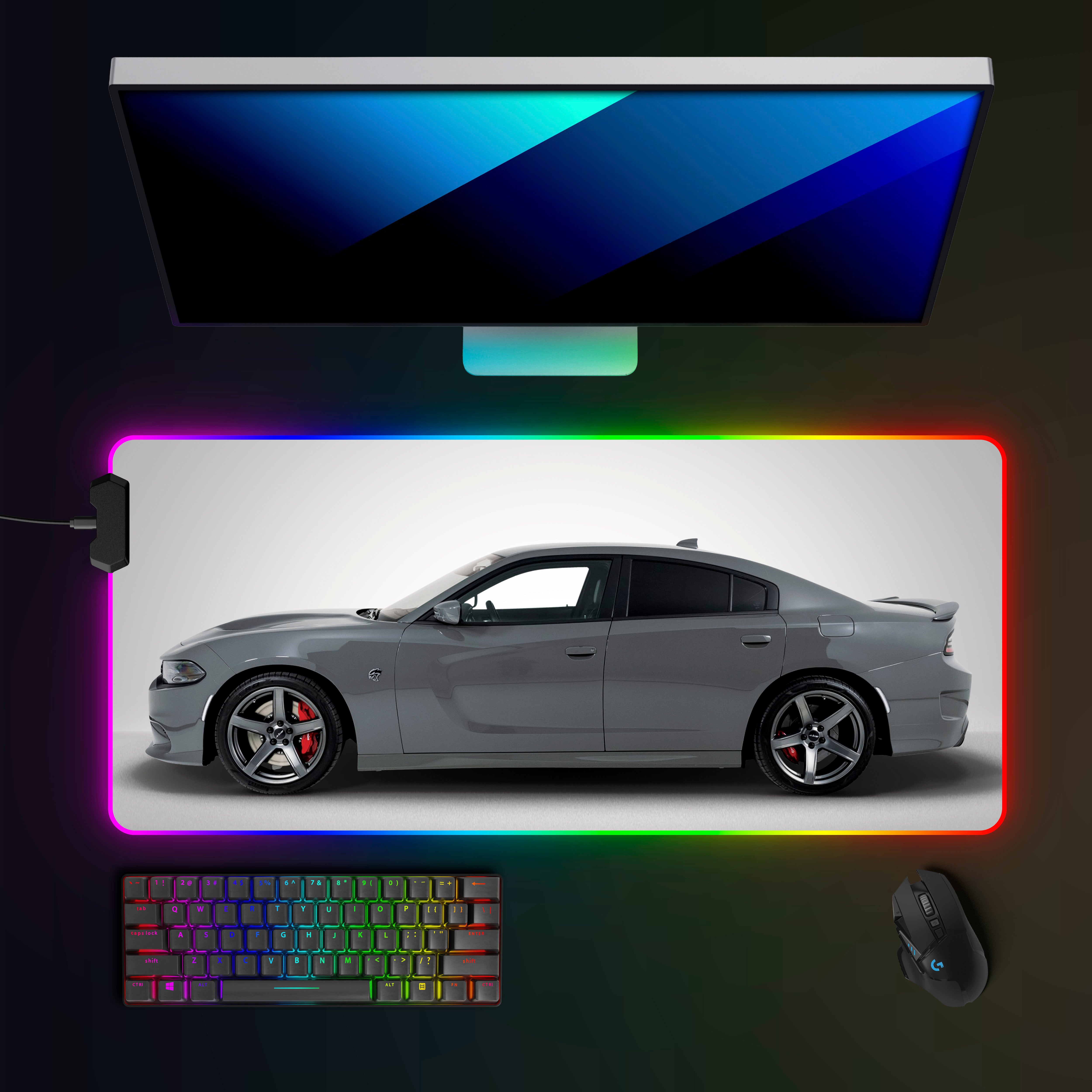 Dodge Charger SRT Hellcat RGB Mousepad