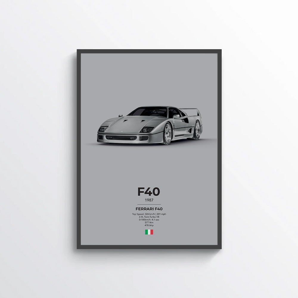 Ferrari F40 Poster