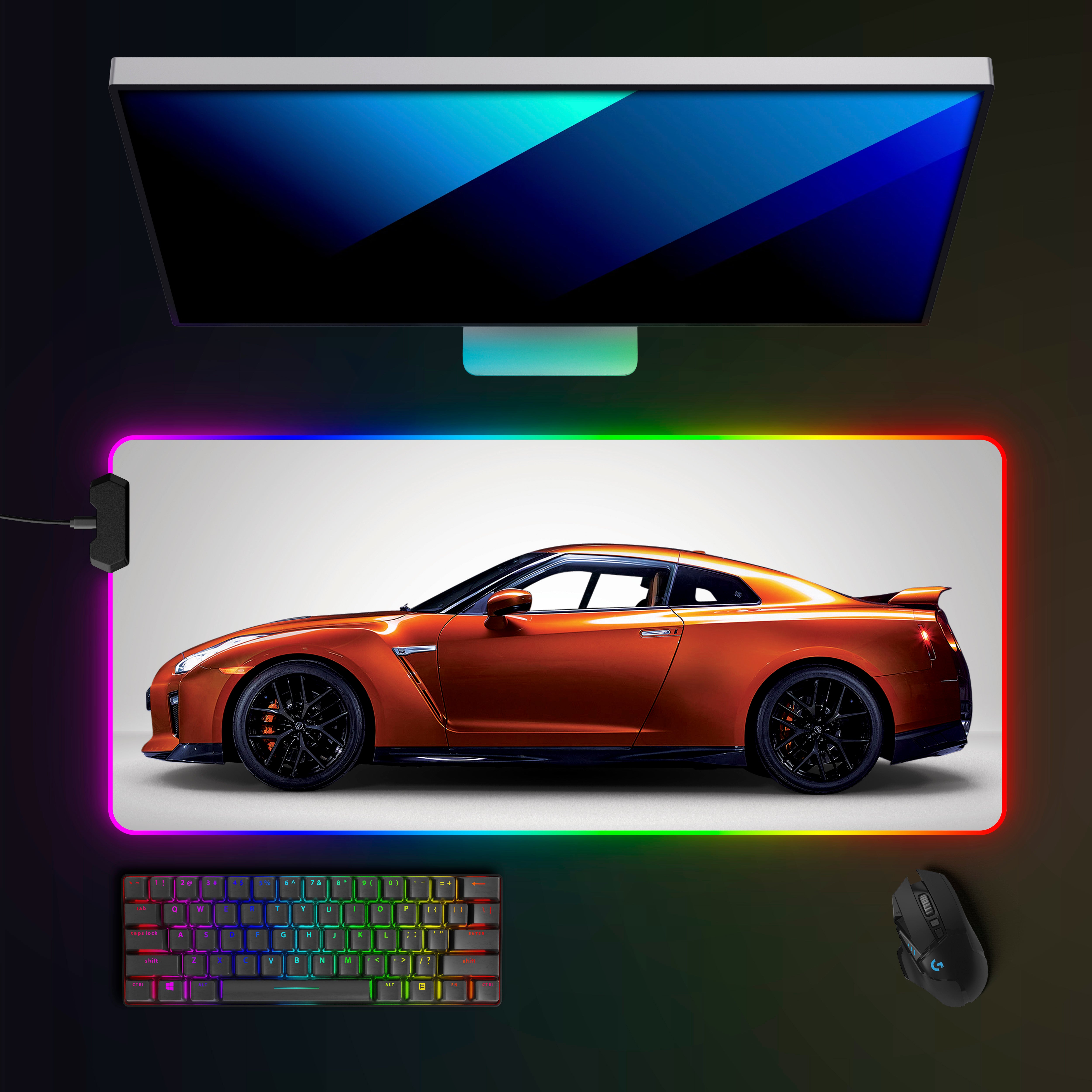 Nissan GT-R R35 RGB Mousepad
