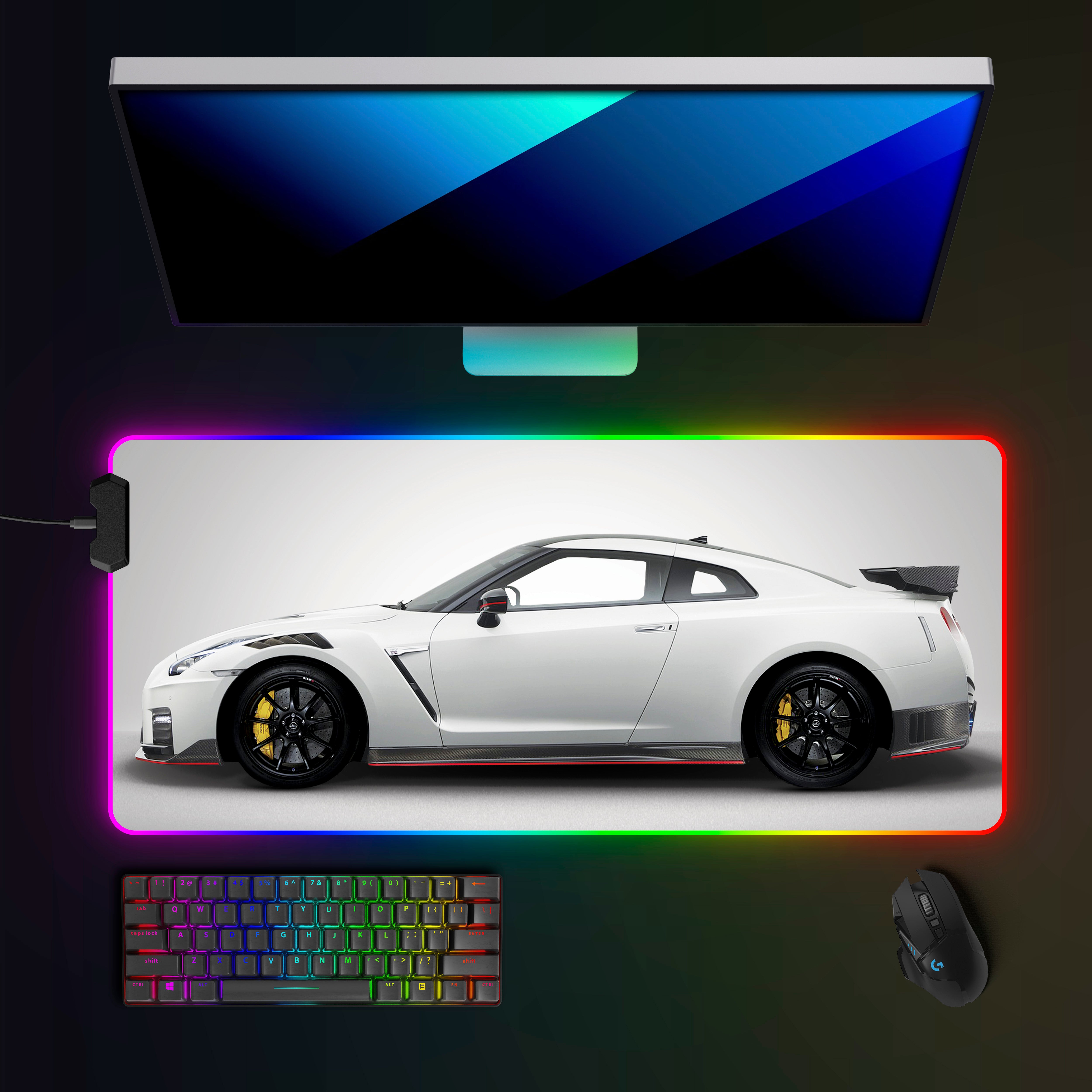 Nissan GT-R R35 RGB Mousepad