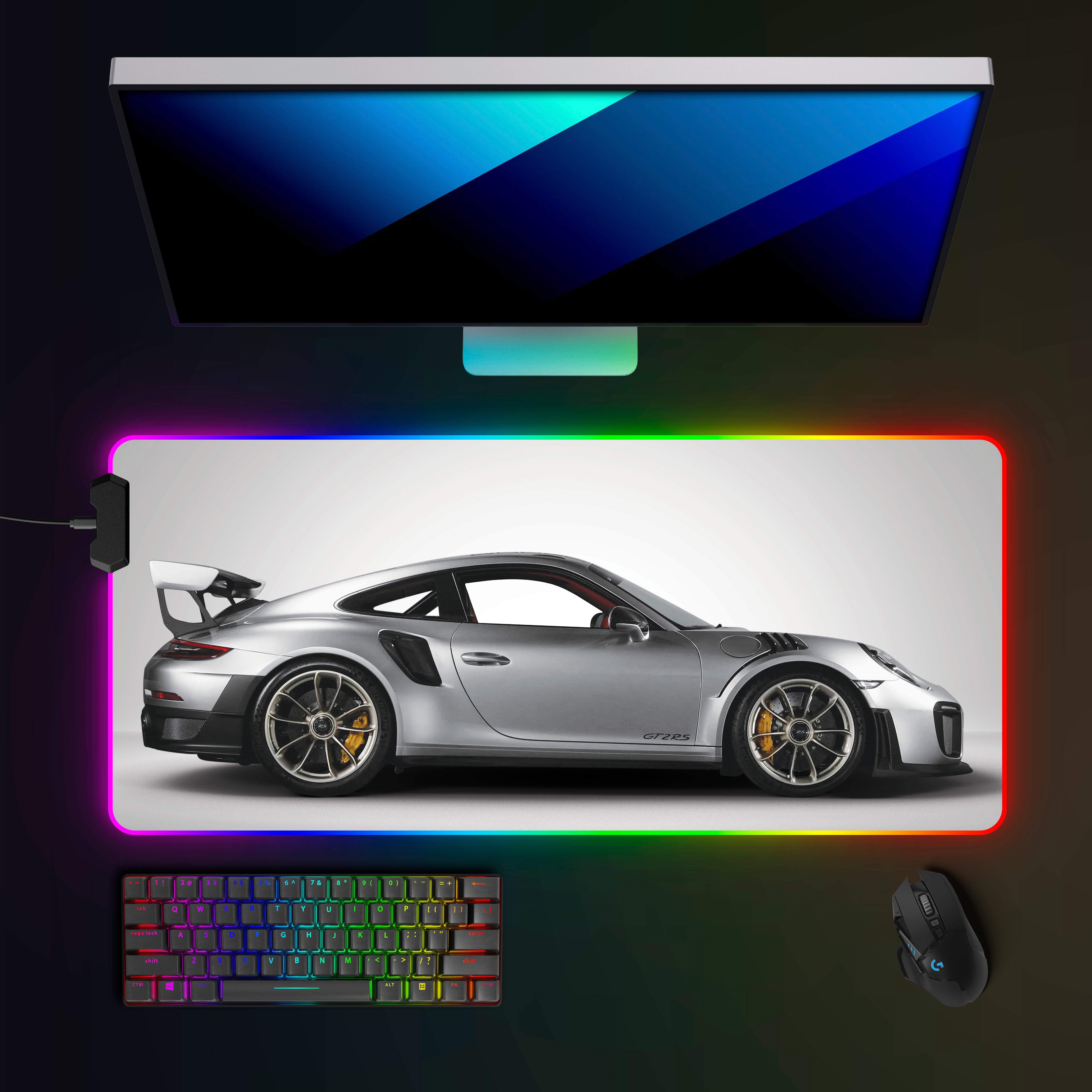 Porsche 911 GT2 RS RGB Mousepad