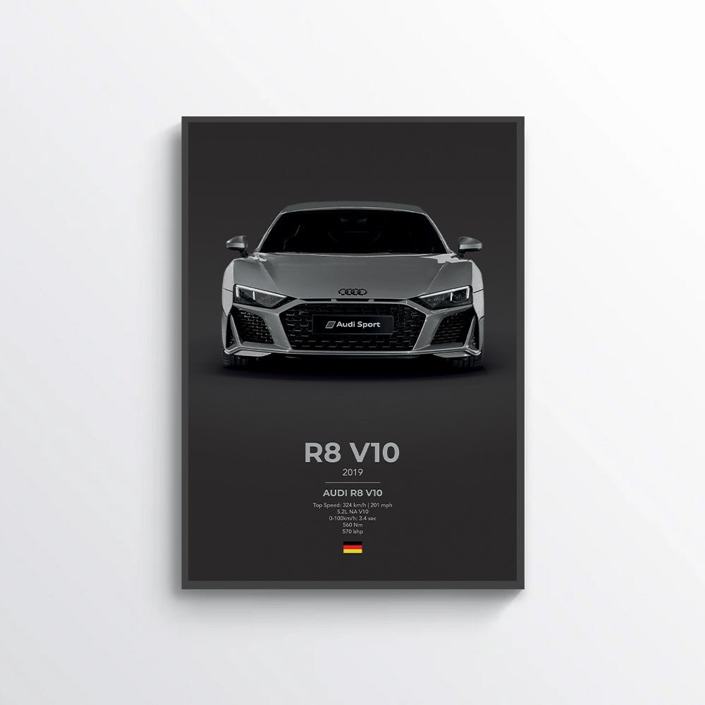 Audi R8 V10 Poster - car - artistry