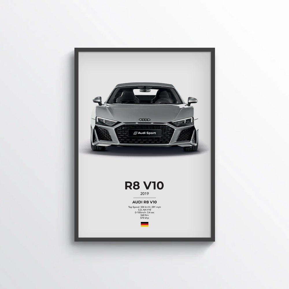 Audi R8 V10 Poster - car - artistry