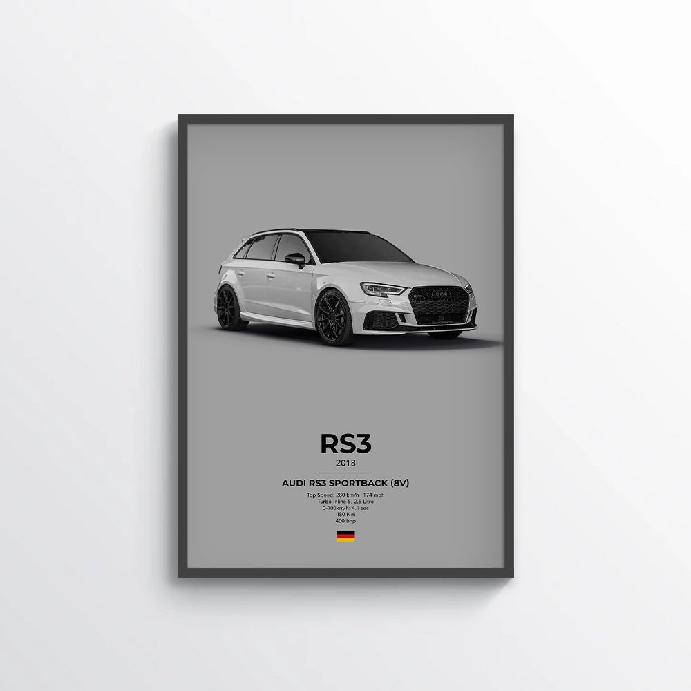 Audi RS3 Sportback (8V) Poster - car - artistry
