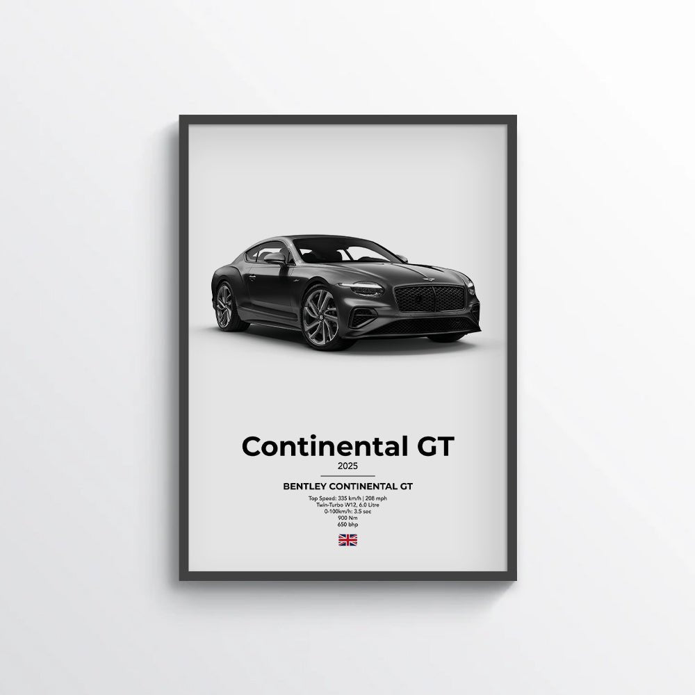 Bentley Continental GT Poster - car - artistry