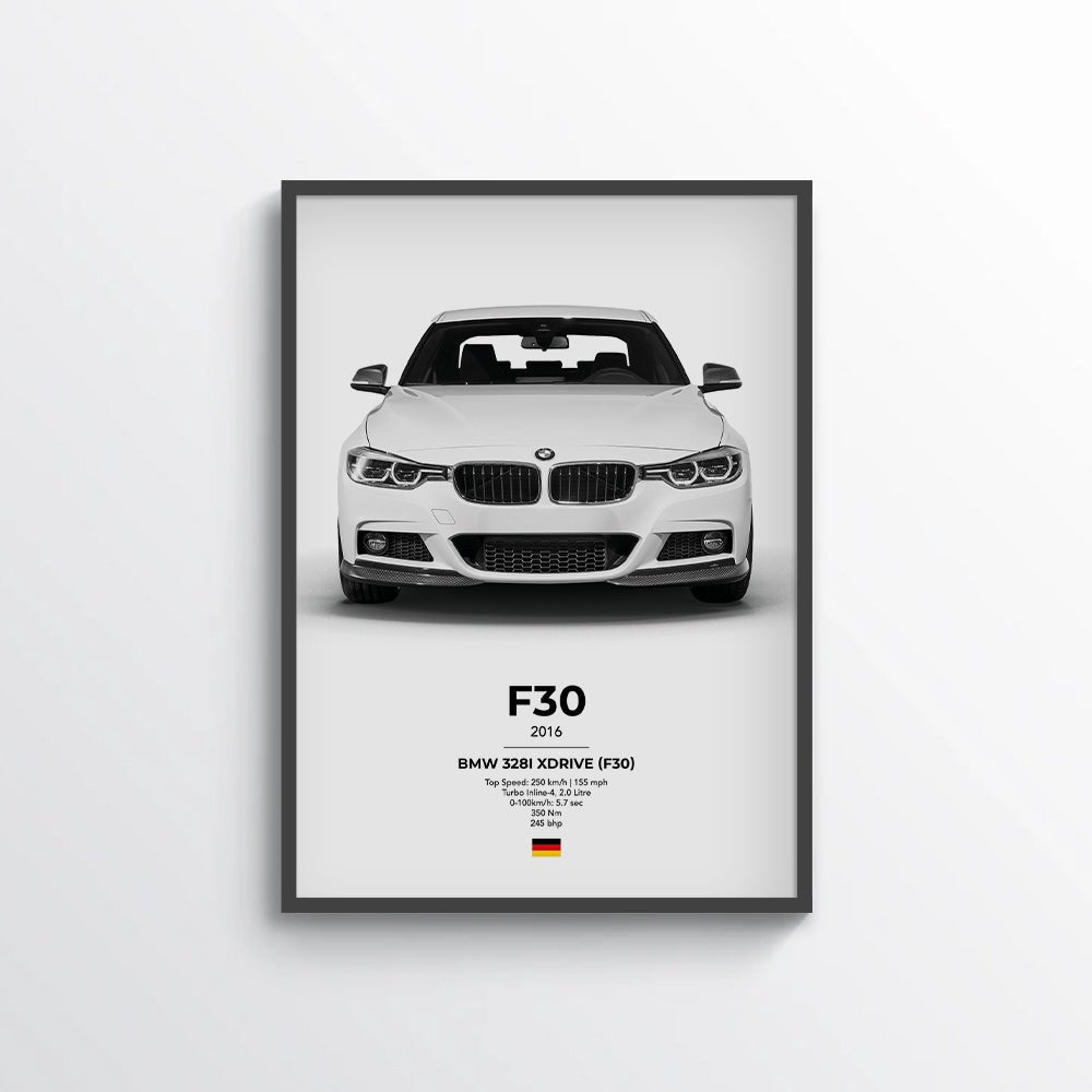 BMW 328i XDRIVE (F30) Poster - car - artistry