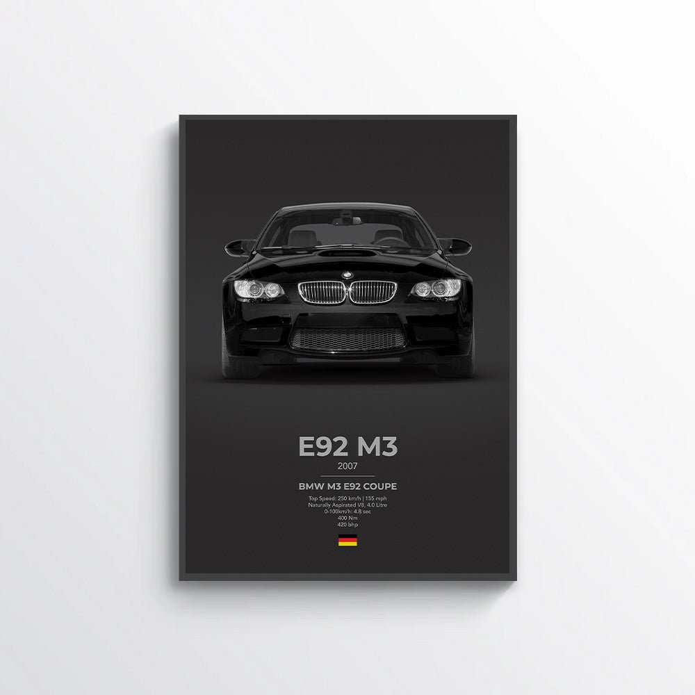 BMW E92 M3 Poster - car - artistry