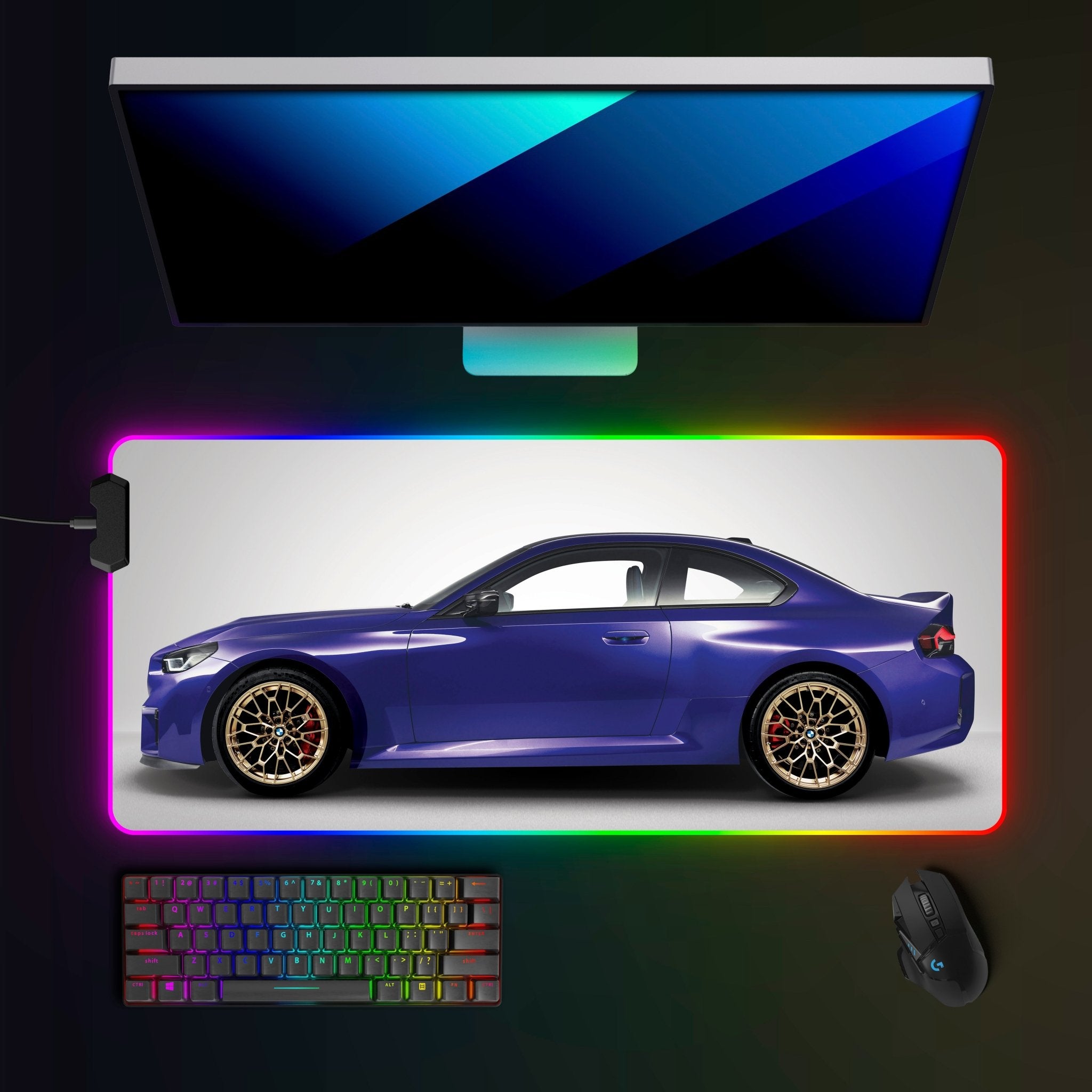 BMW M2 (G87) RGB Mousepad - car - artistry