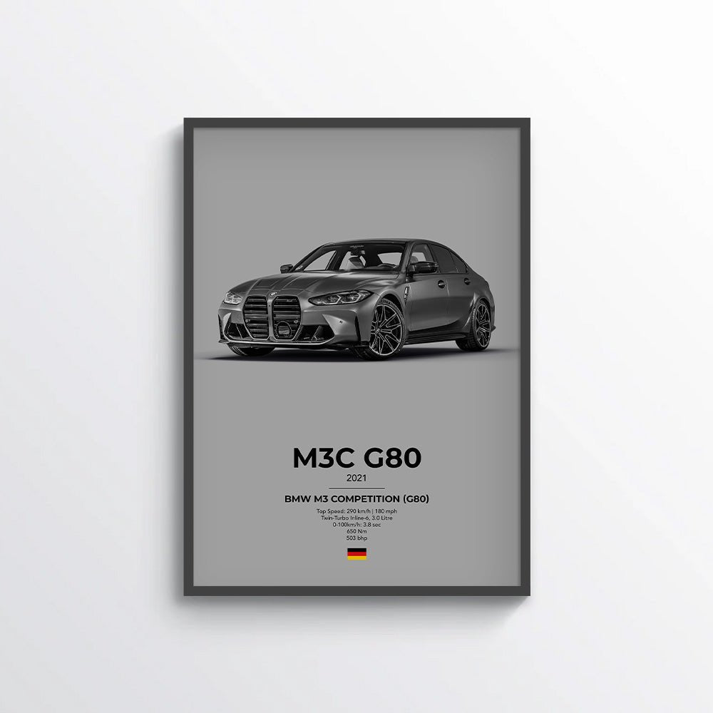 BMW M3 Competition (G80) Poster - car - artistry