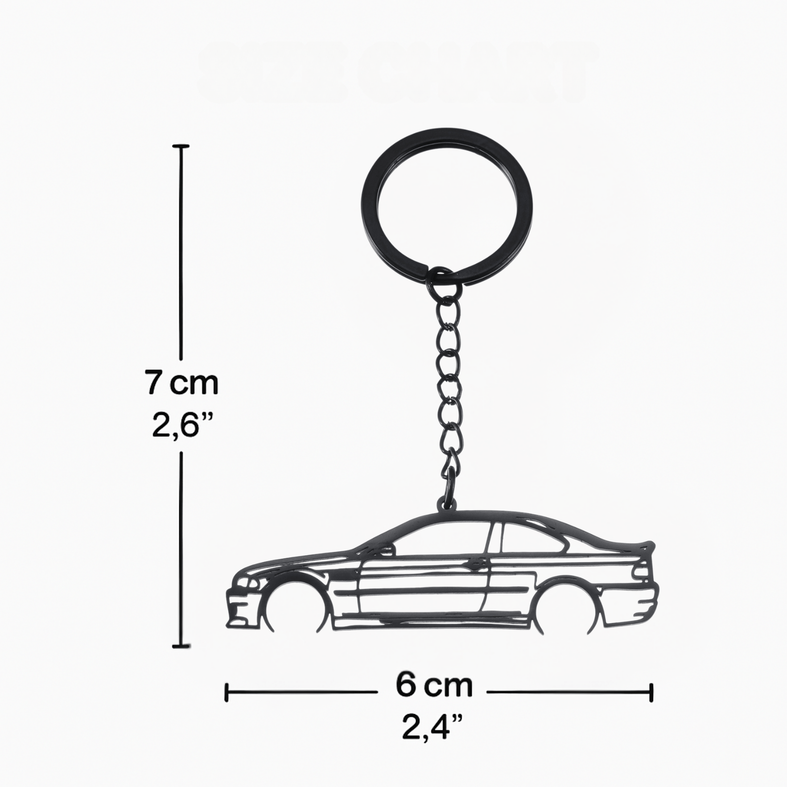 BMW M3 CSL E46 Keychain - car - artistry