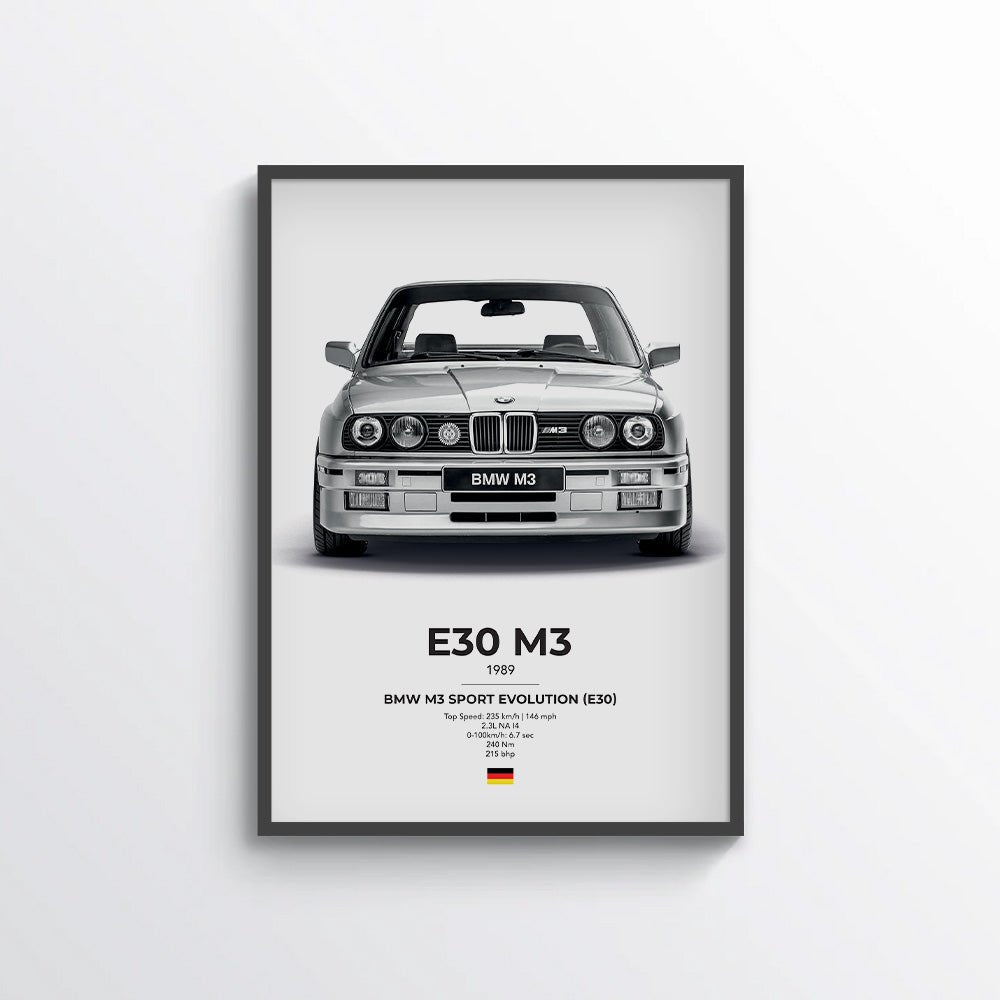 BMW M3 E30 Poster - car - artistry