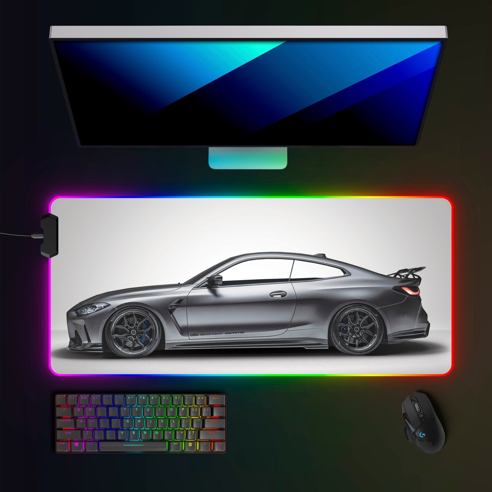 BMW M3 G80 RGB Mousepad - car - artistry