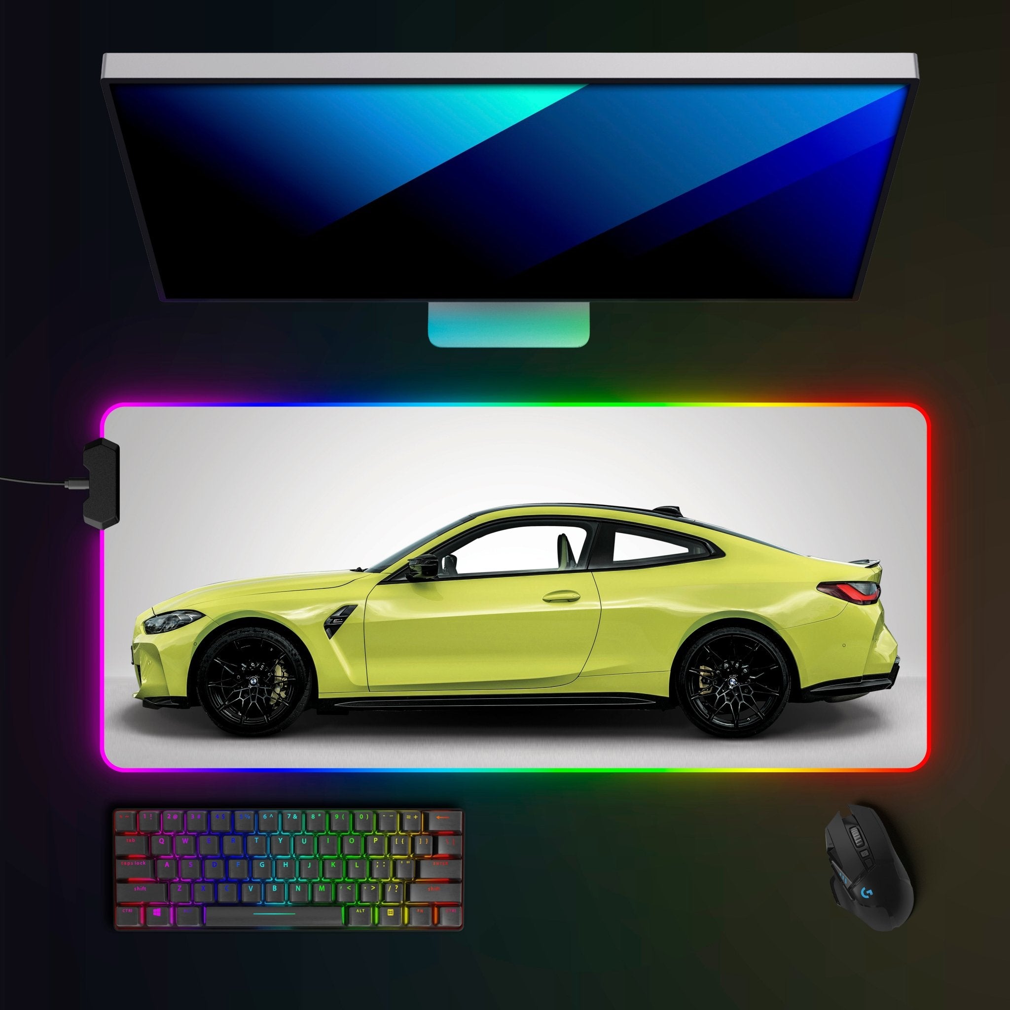 BMW M4 CSL (G82) RGB Mousepad - car - artistry