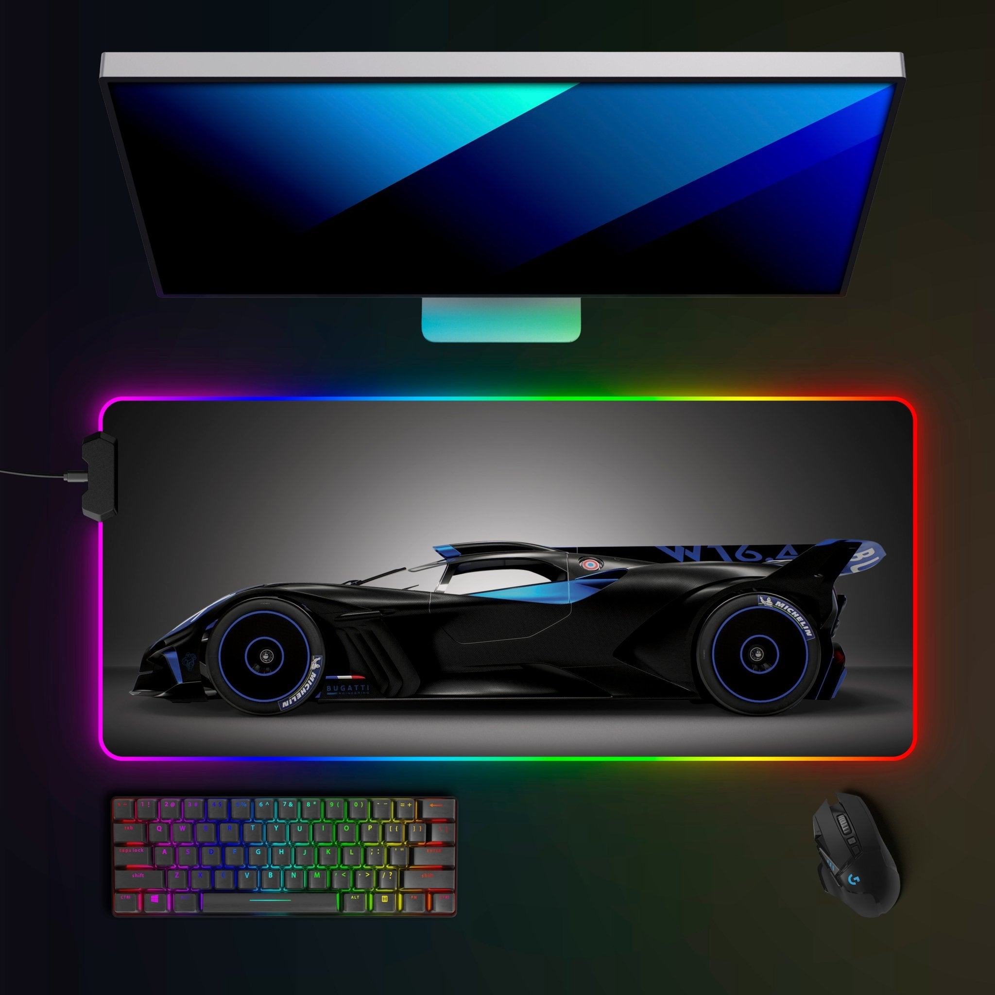 Bugatti Bolid RGB Mousepad - car - artistry