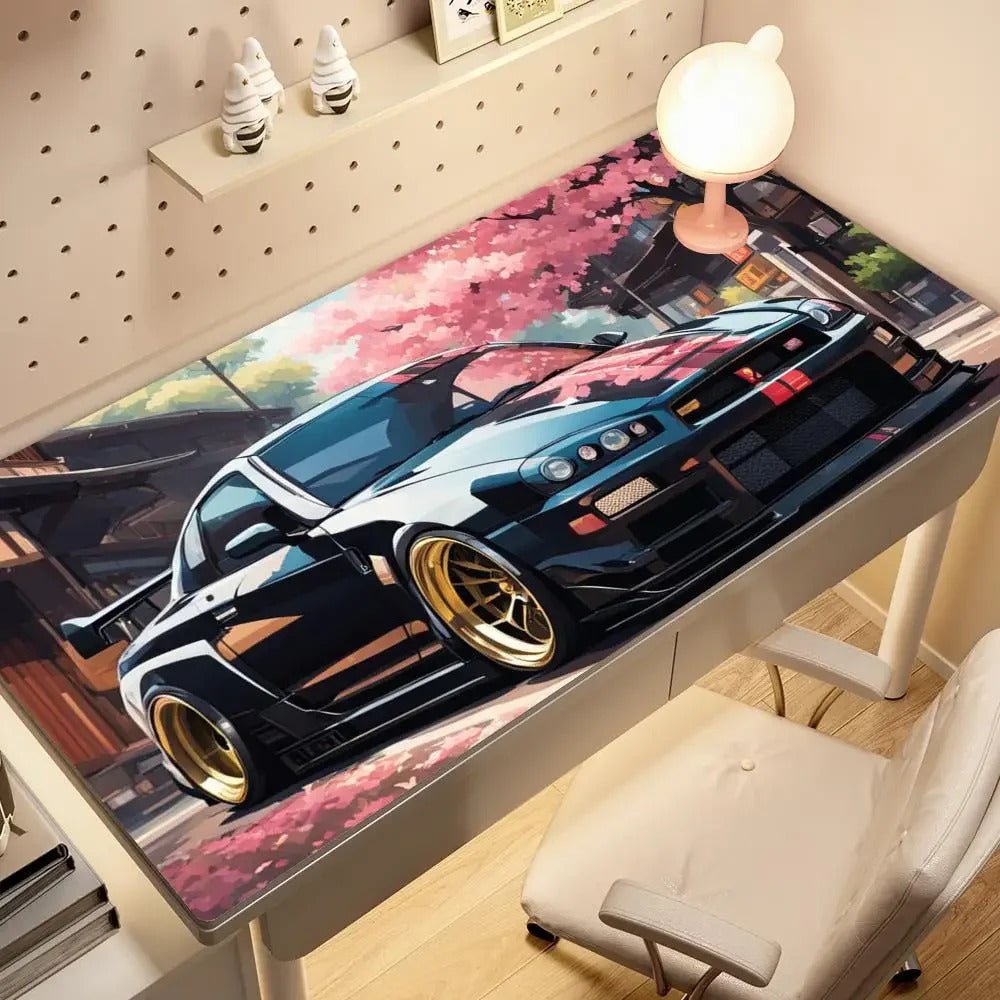 Cherry Blossom Streets Mousepads - car - artistry