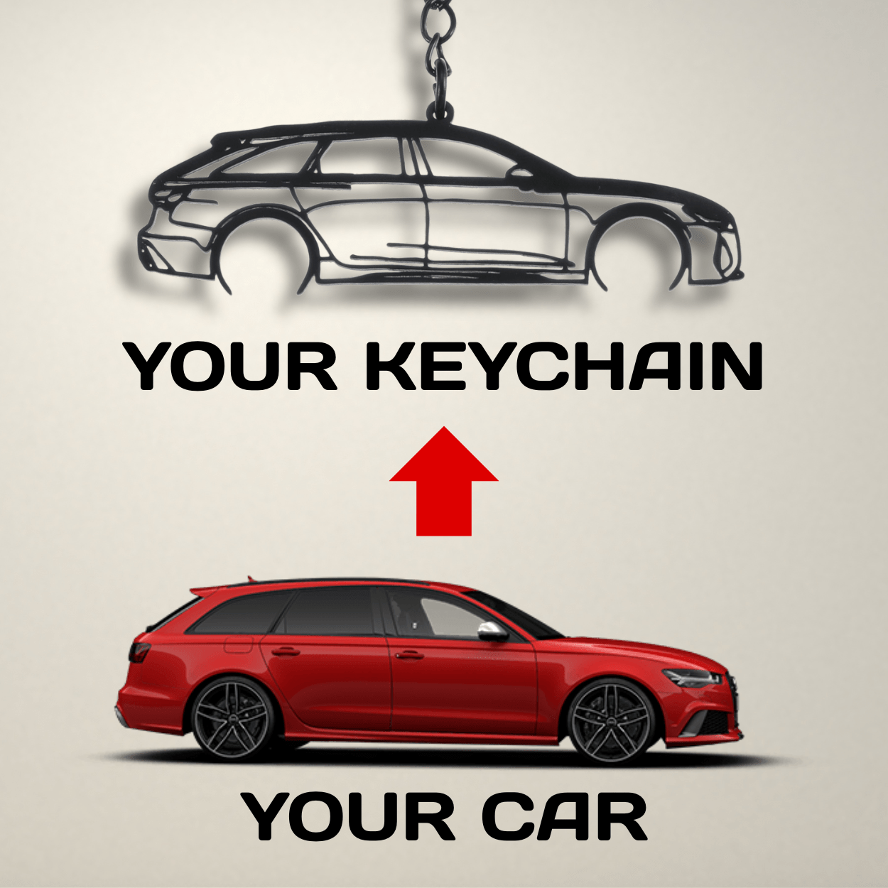 Custom Keychain - car - artistry