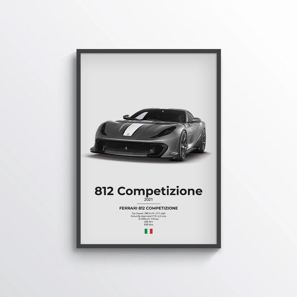 Ferrari 812 Competizione Poster - car - artistry