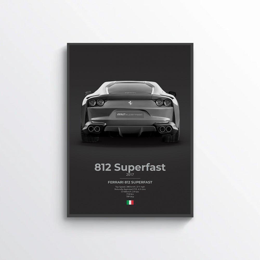 Ferrari 812 Superfast Poster - car - artistry