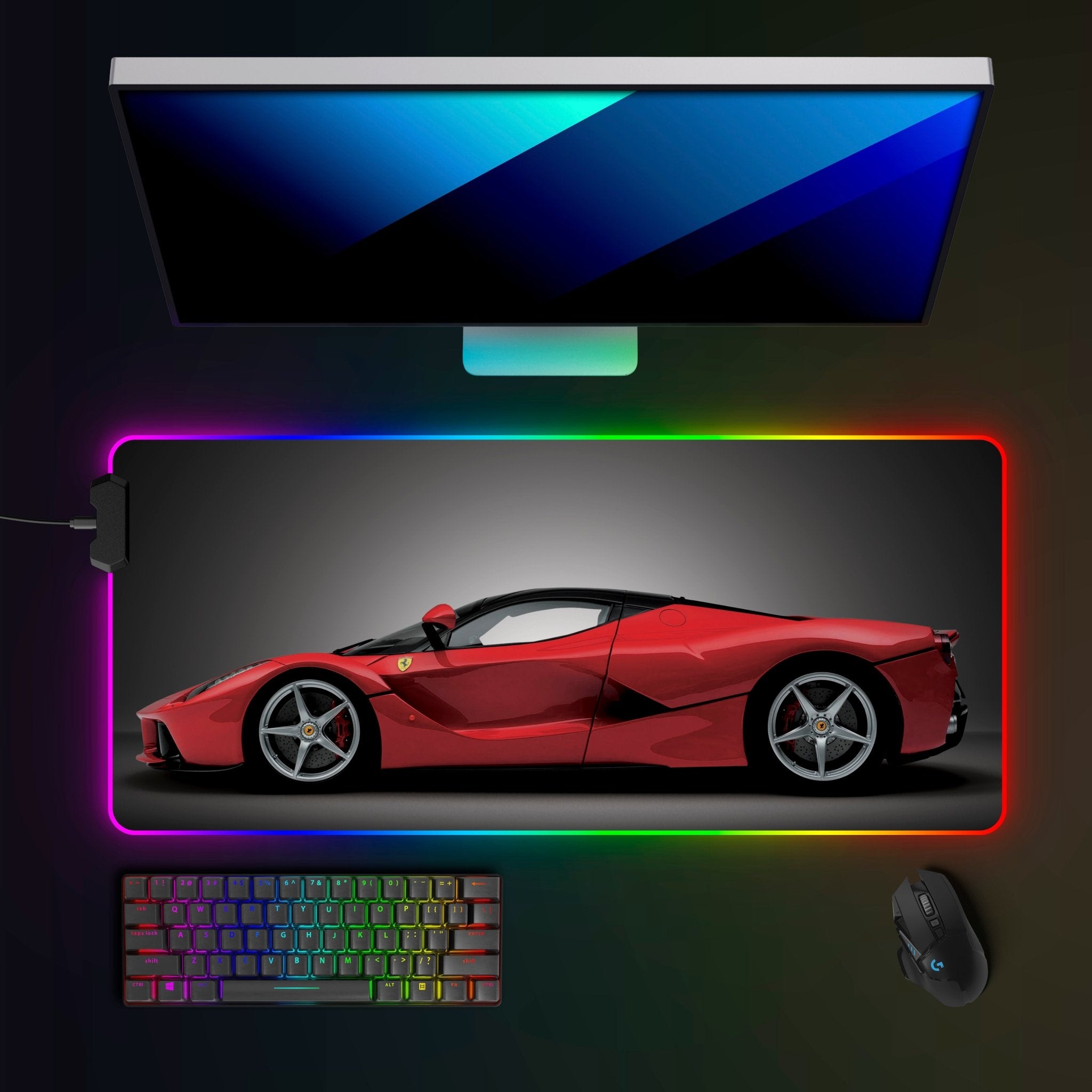 Ferrari LaFerrari RGB Mousepad - car - artistry