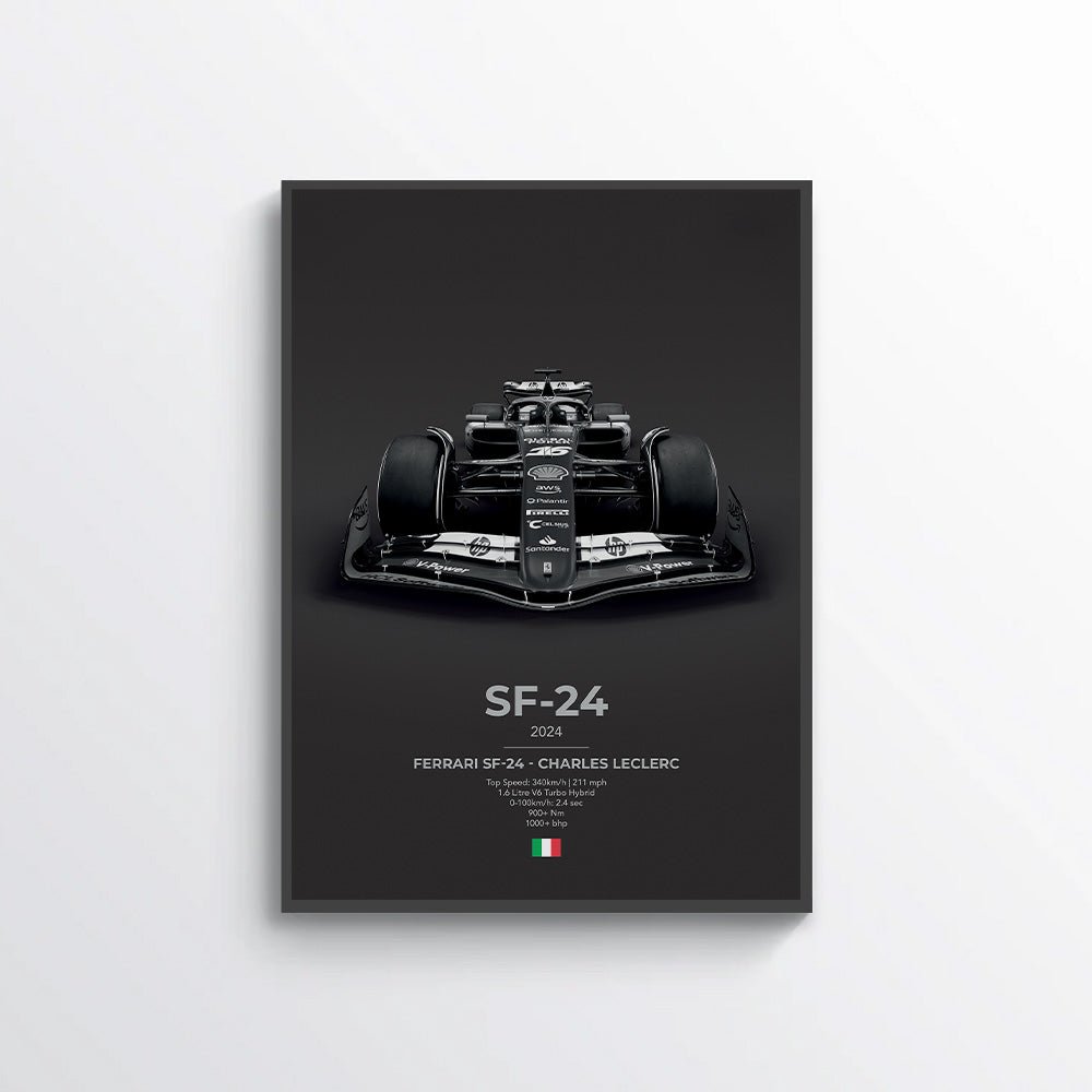 Formula 1 Ferrari SF - 24 - Charles Lecler Poster - car - artistry