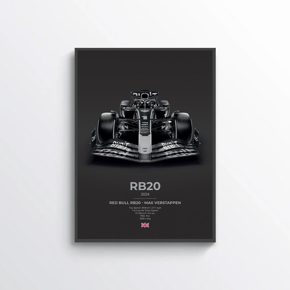 Formula 1 Red Bull Racing RB20 - Max Verstappen Poster - car - artistry