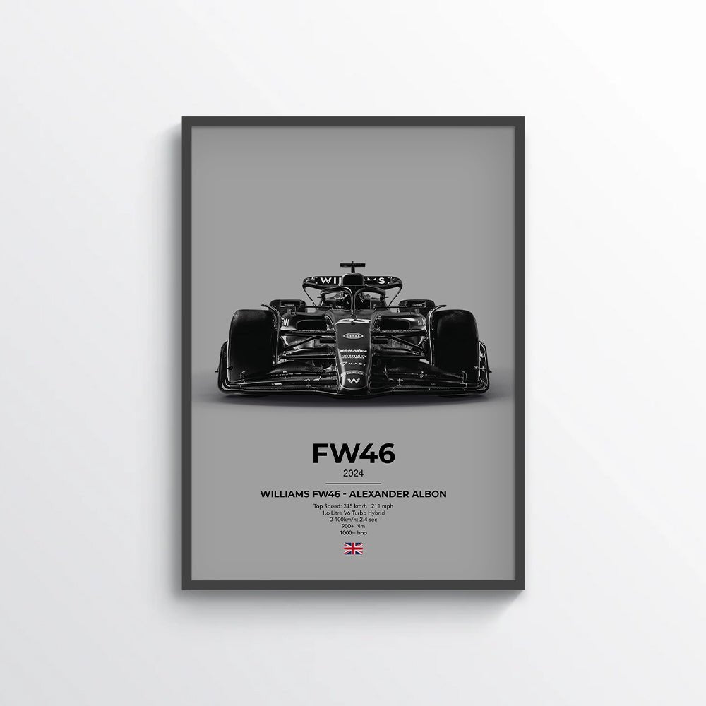Formula 1 Williams FW46 - Alexander Albon Poster - car - artistry
