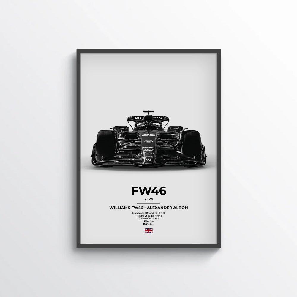 Formula 1 Williams FW46 - Alexander Albon Poster - car - artistry