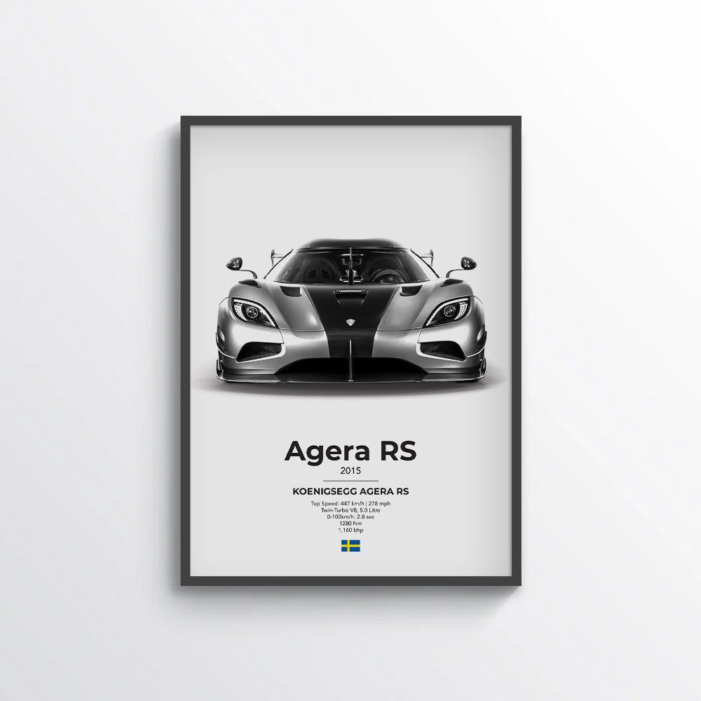 Koenigsegg Agera RS Poster - car - artistry