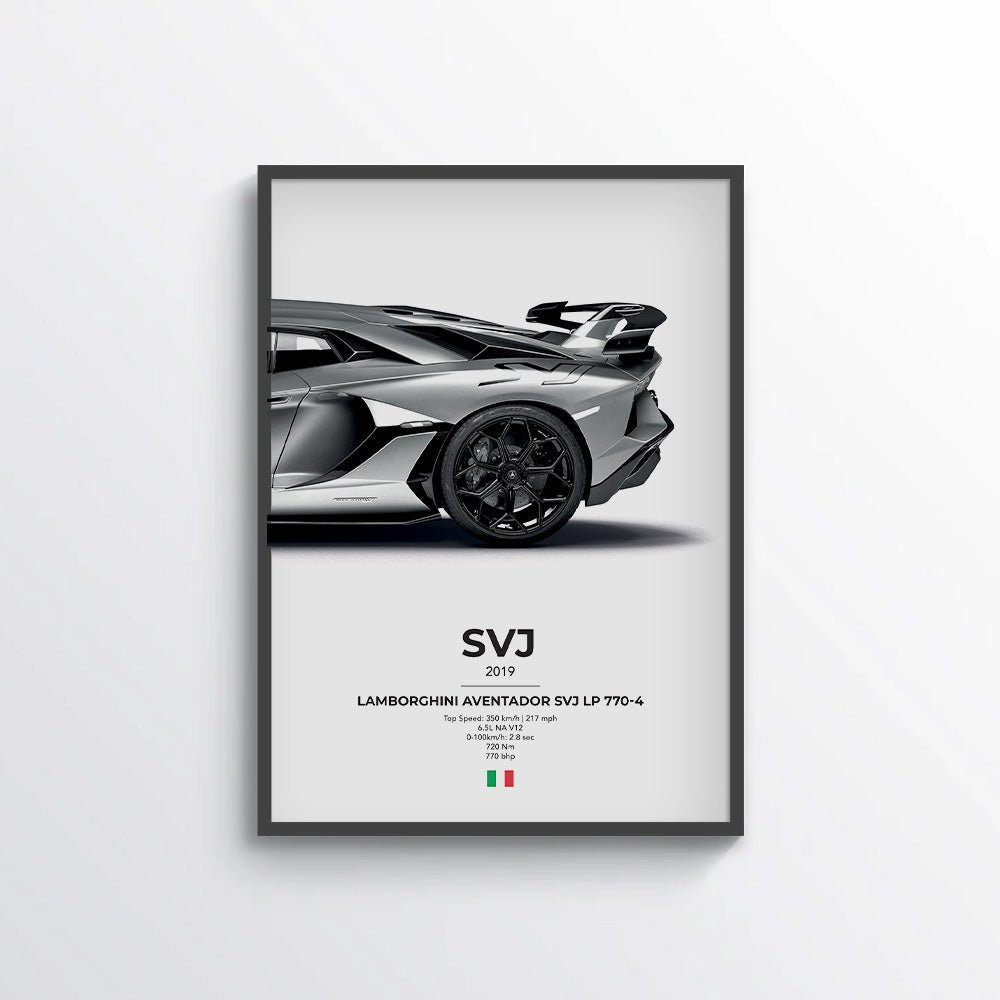 Lamborghini Aventador SVJ LP 770 - 4 Poster - car - artistry