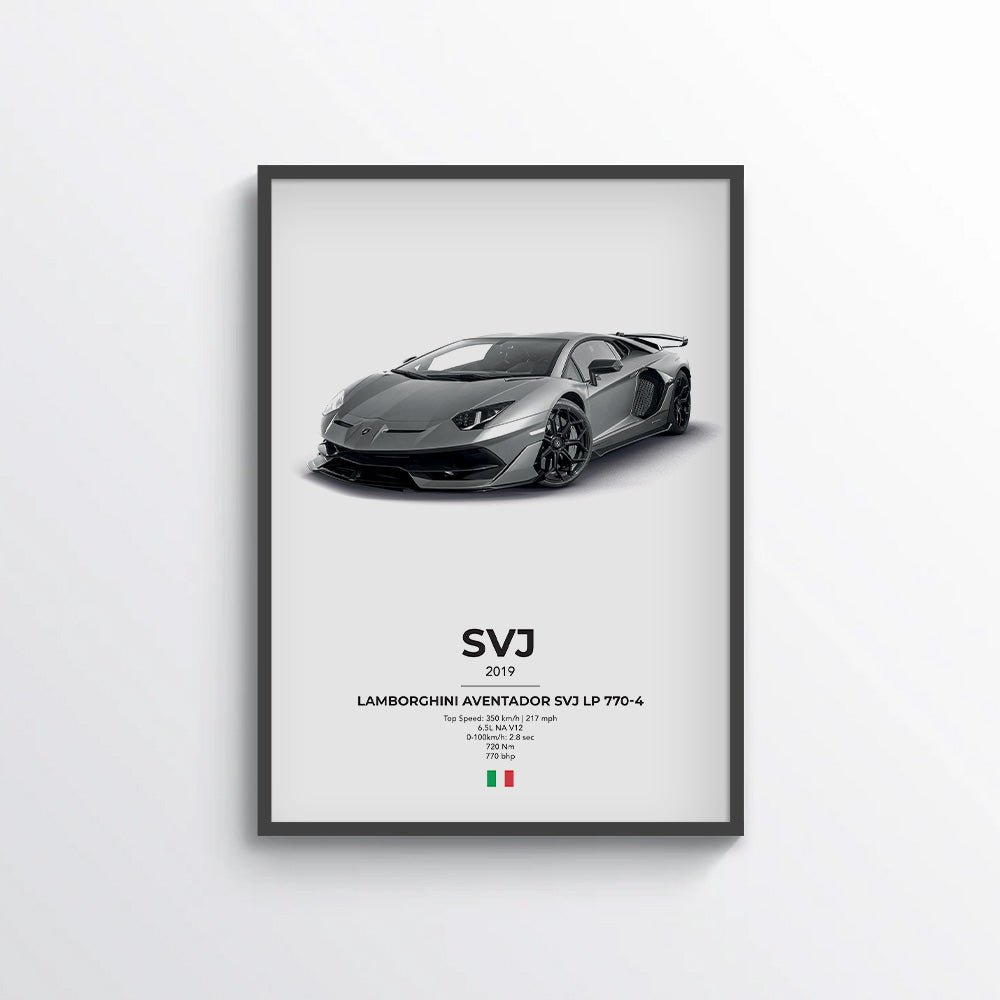 Lamborghini Aventador SVJ LP 770 - 4 Poster - car - artistry
