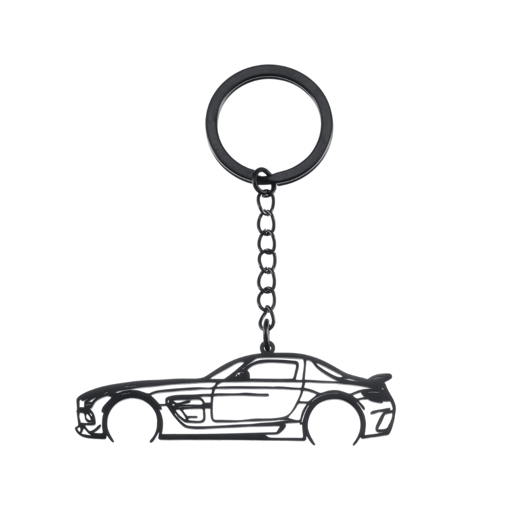 Mercedes SLS Black Series Keychain - car - artistry