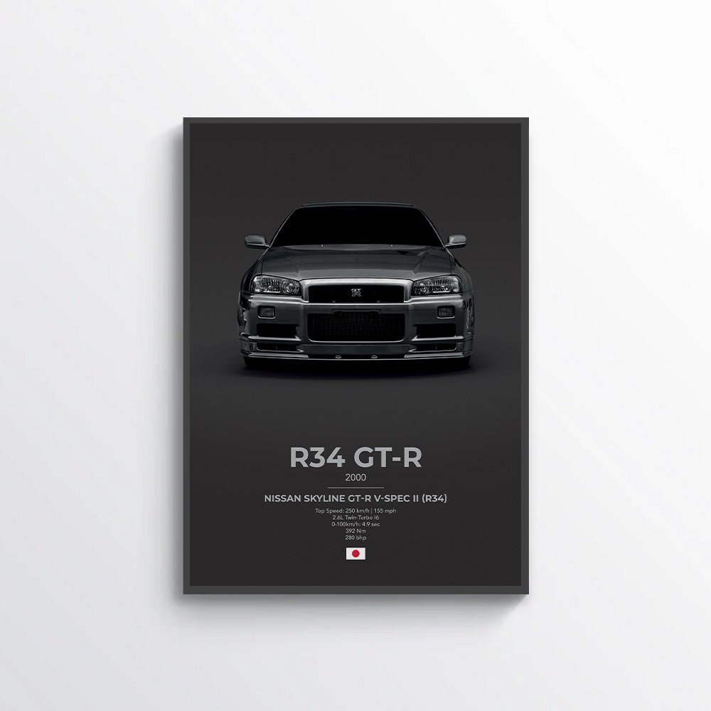Nissan Skyline GT - R V - Spec II (R34) Poster - car - artistry