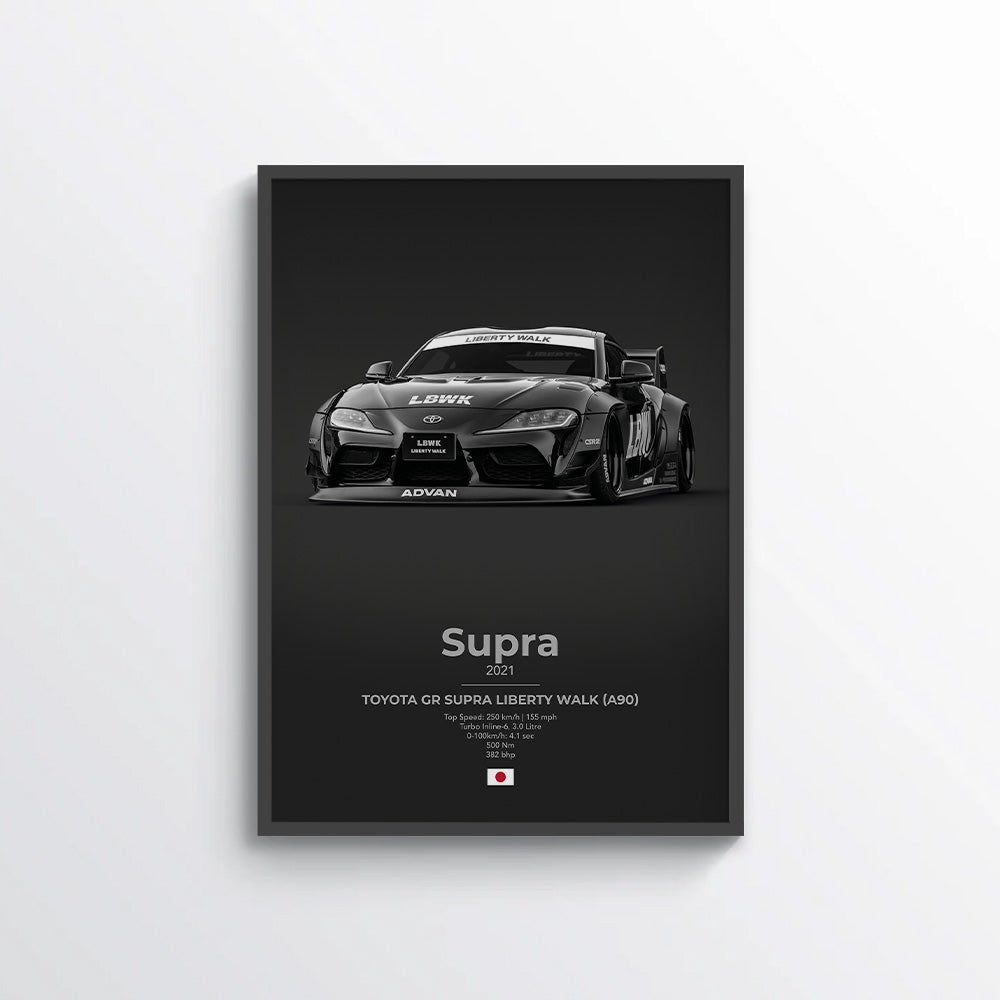 Toyota GR Supra Liberty Walk (A90) Poster - car - artistry