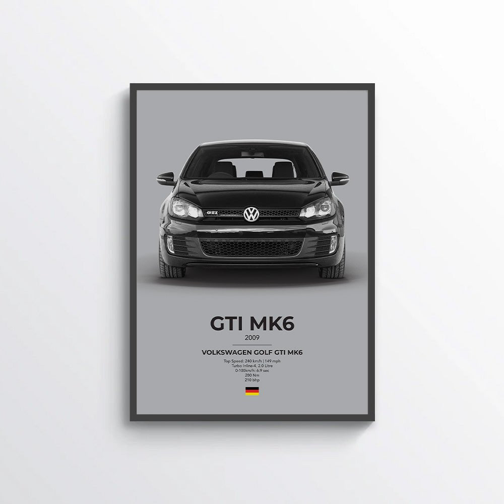 VW Golf GTI Mk6 Poster - car - artistry