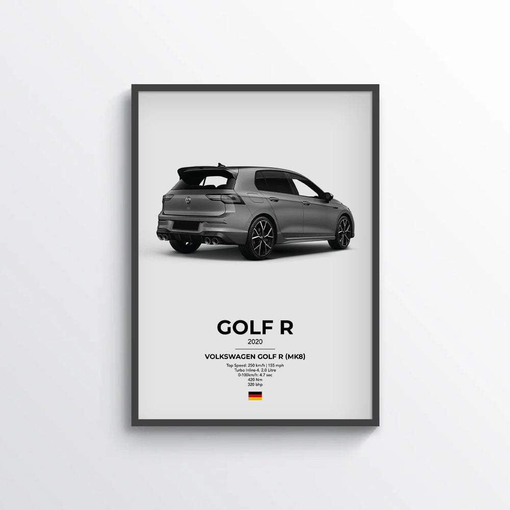 VW Golf R Mk8 Poster - car - artistry
