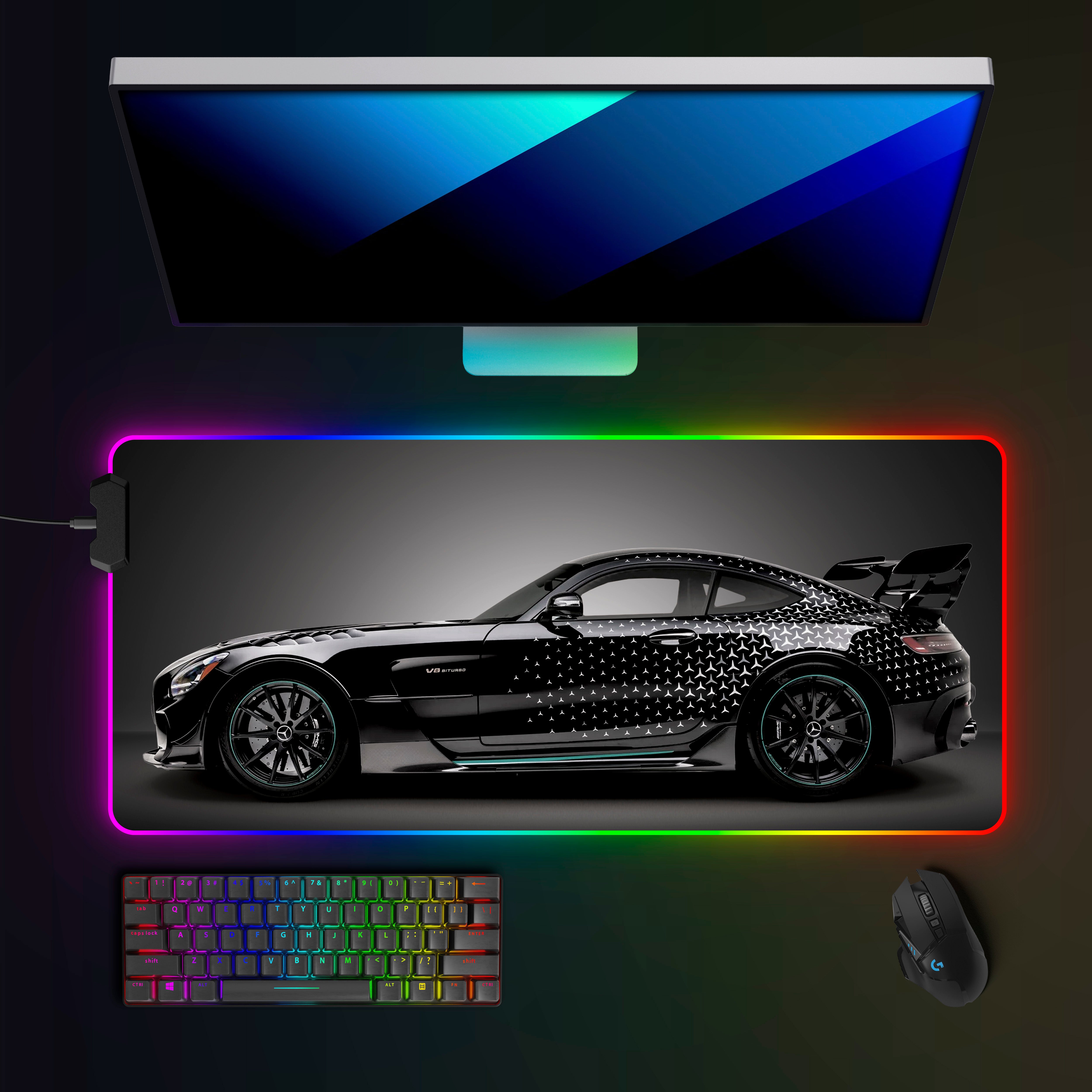 Mercedes AMG GT BlackSeries RGB Mousepad