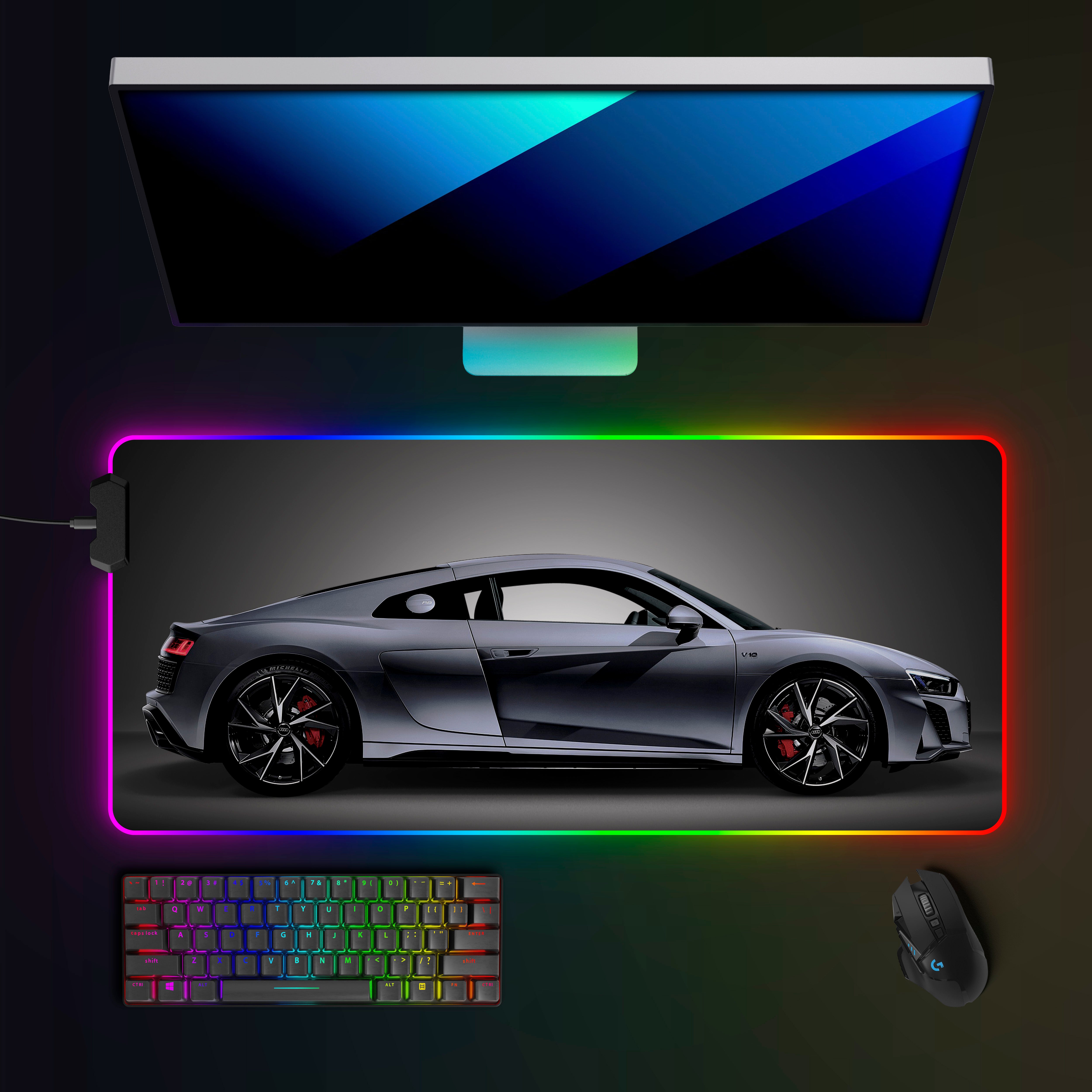 Audi R8 V10 RGB Mousepad