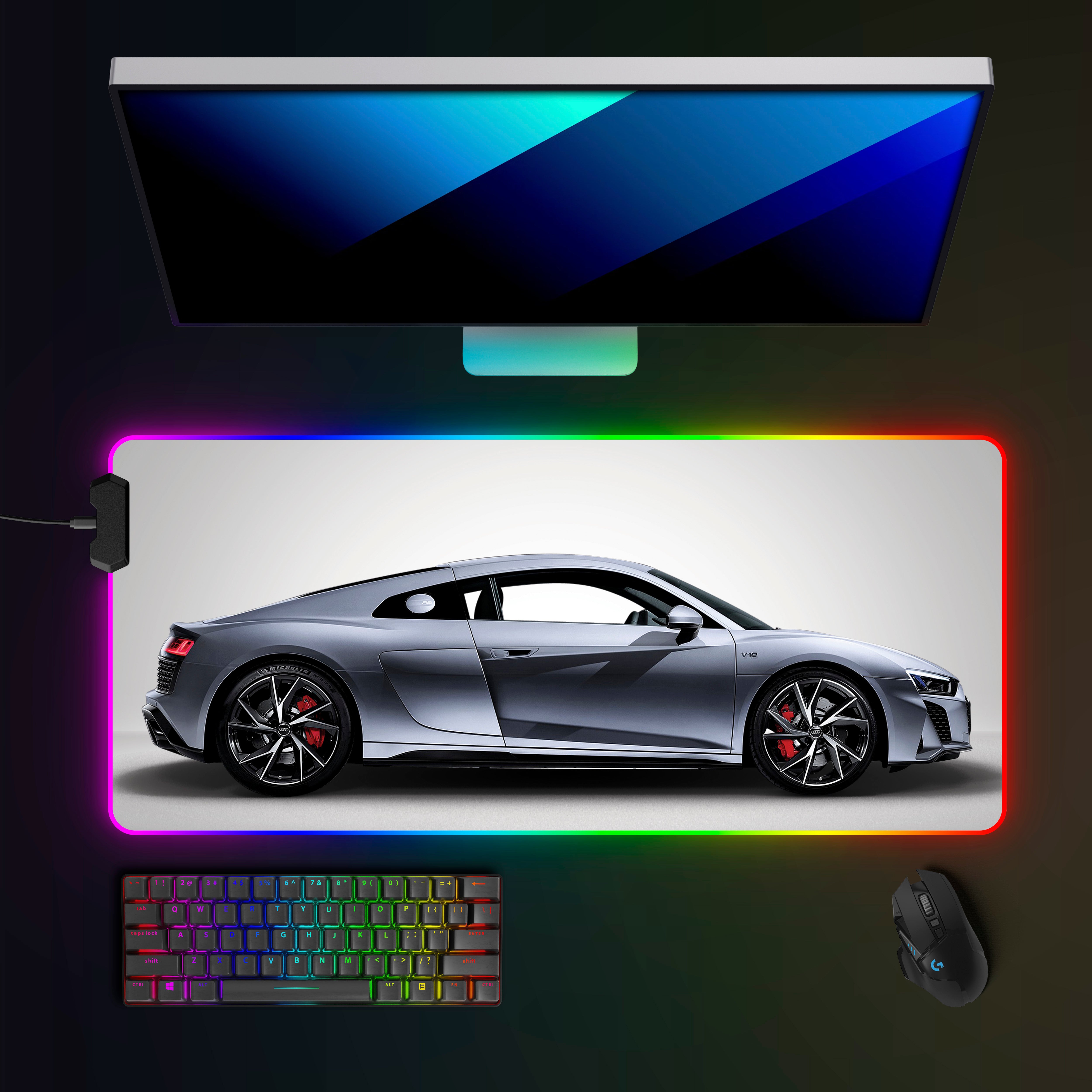 Audi R8 V10 RGB Mousepad