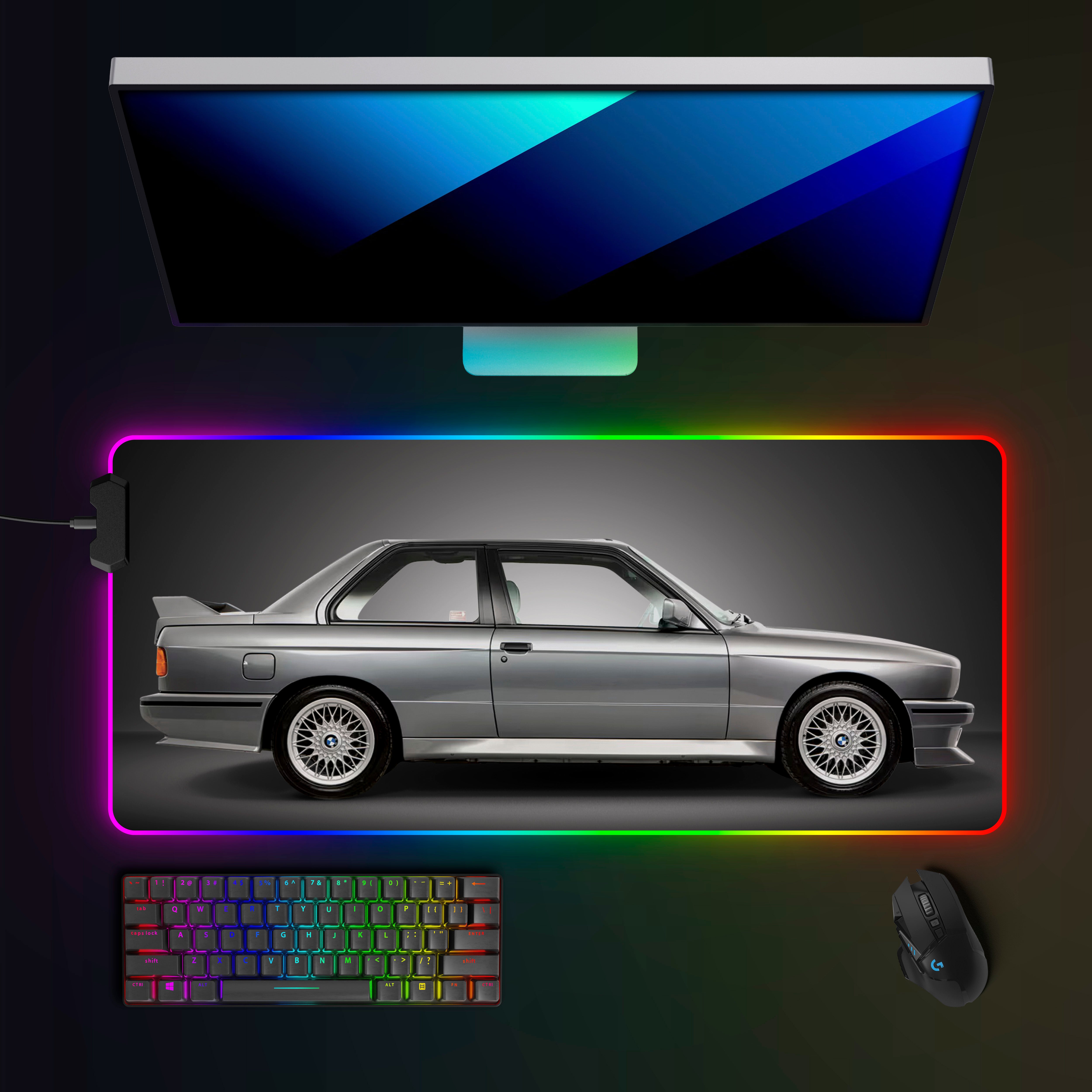 BMW M3 E30 RGB Mousepad