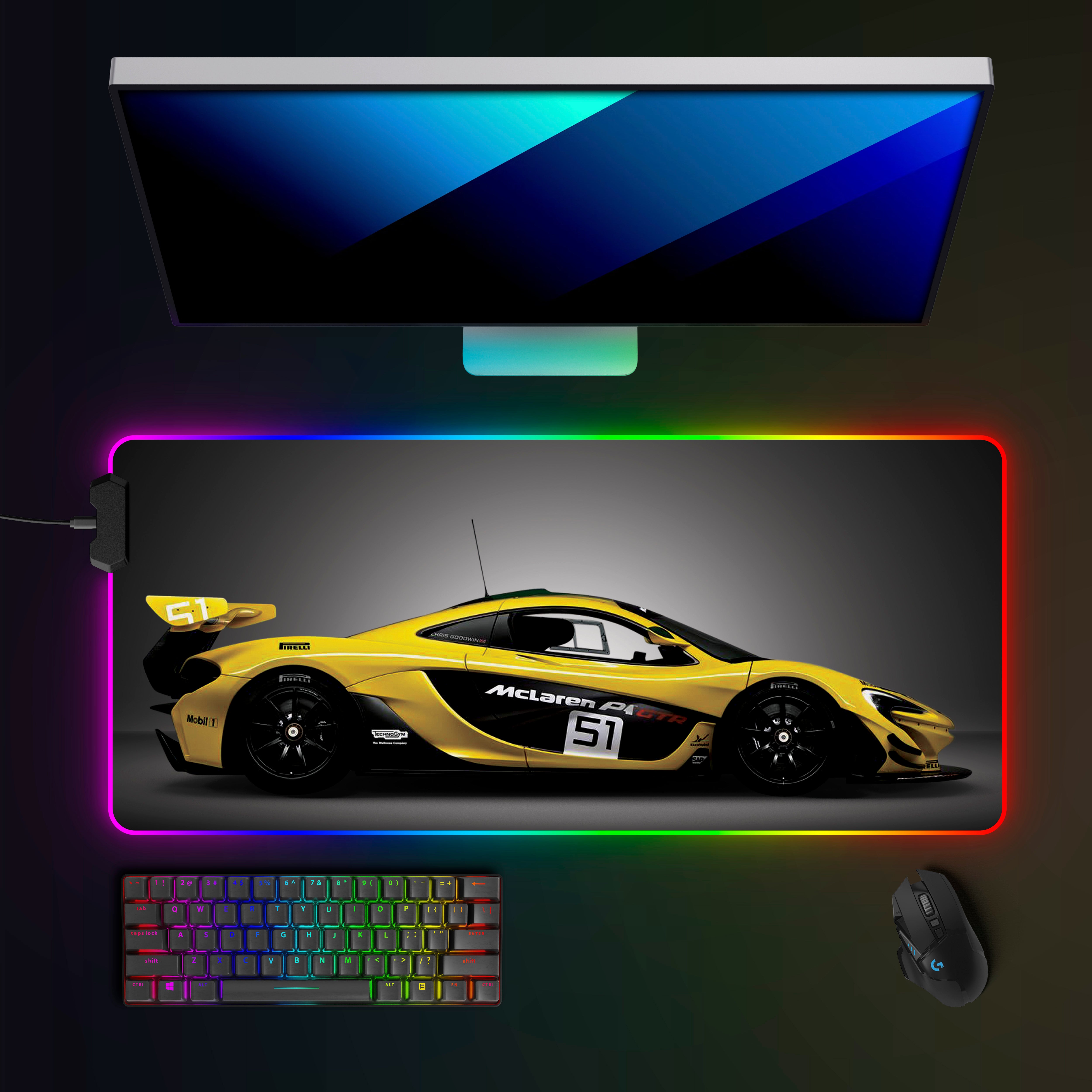McLaren P1 GTR RGB Mousepad