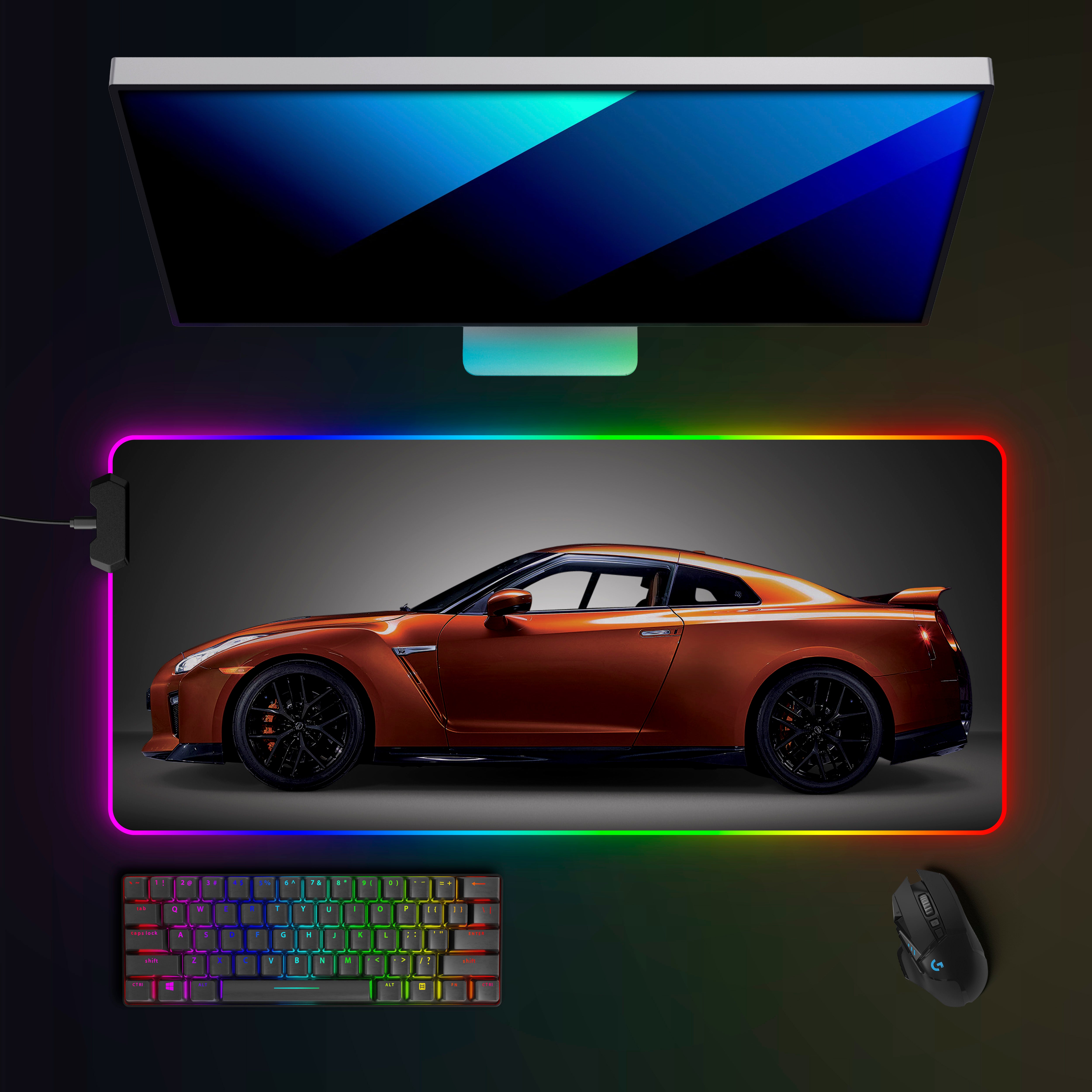 Nissan GT-R R35 RGB Mousepad