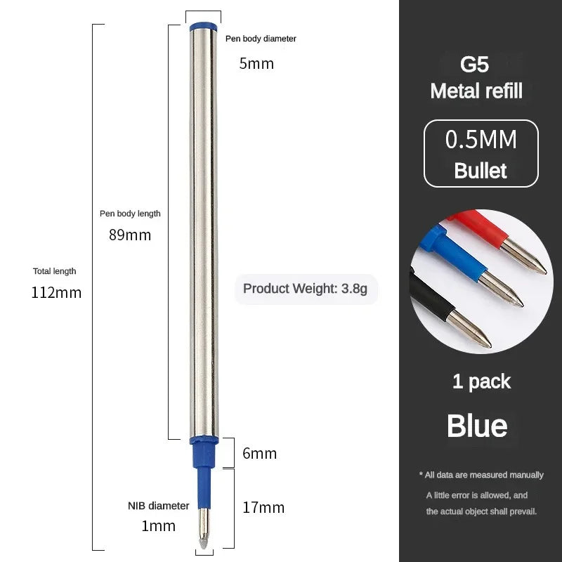 5x Metal Ballpoint Pen Refills