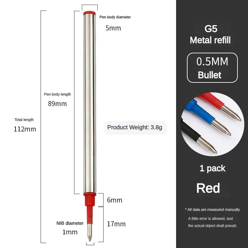5x Metal Ballpoint Pen Refills