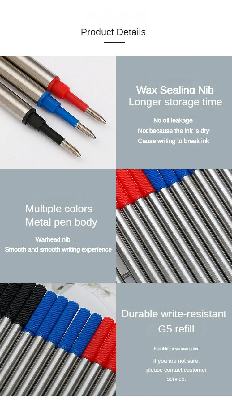 5x Metal Ballpoint Pen Refills
