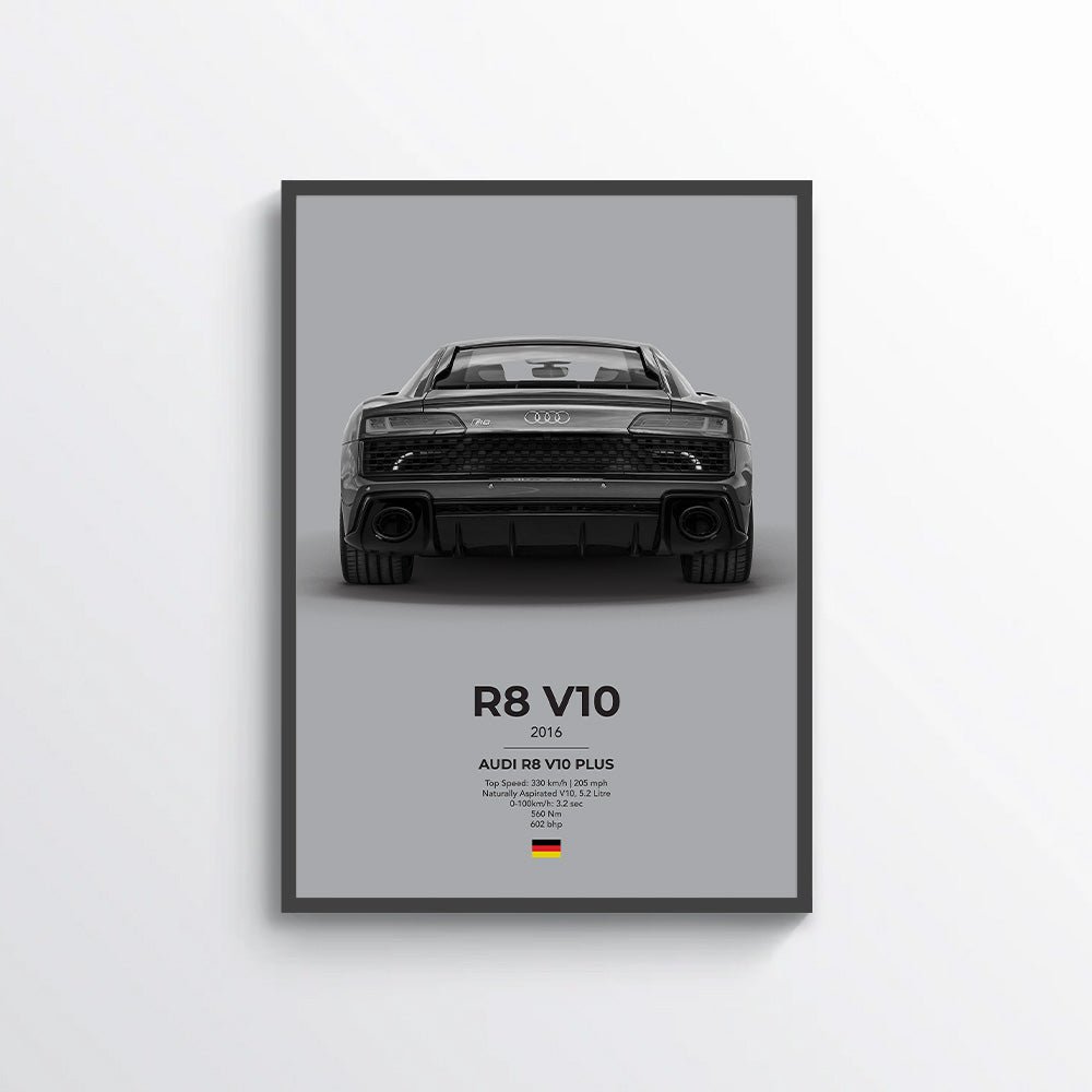 Audi R8 V10 Poster - car - artistry