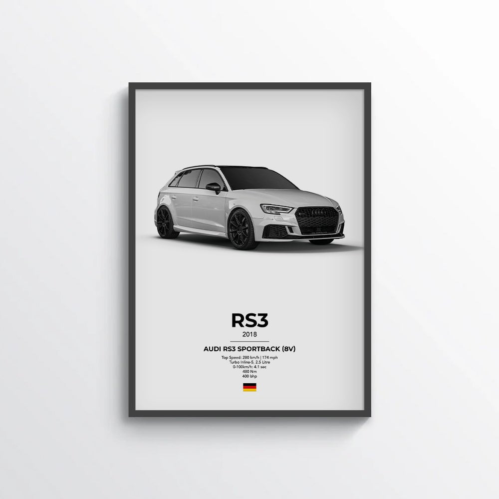 Audi RS3 Sportback (8V) Poster - car - artistry