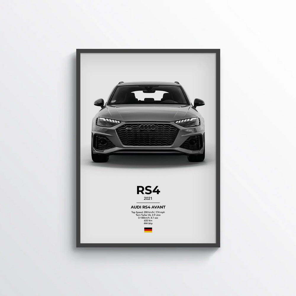 Audi RS4 Avant Poster - car - artistry