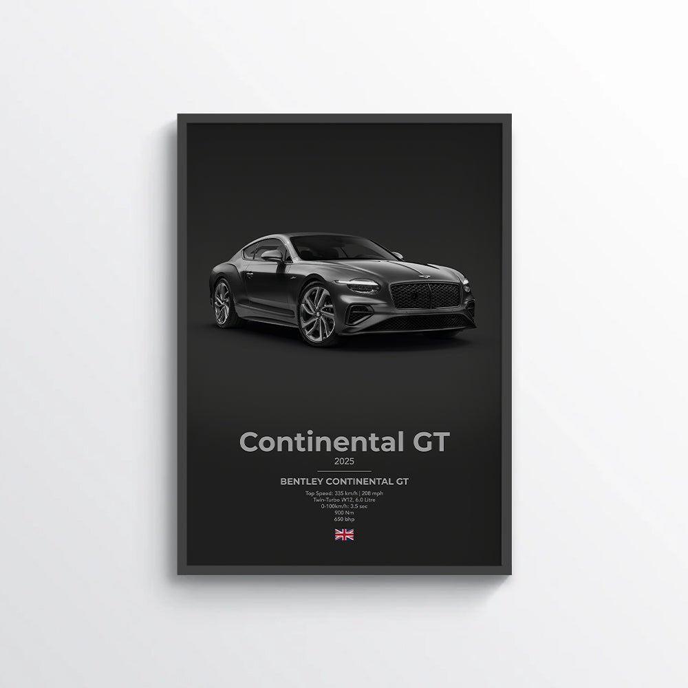 Bentley Continental GT Poster - car - artistry